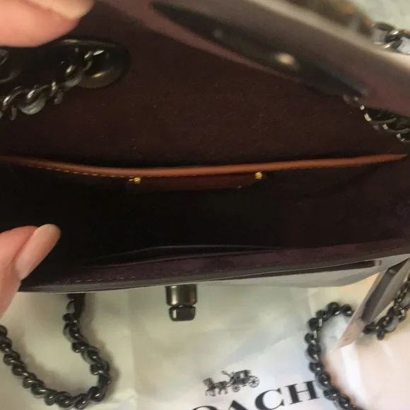 NWT Gray Coach Madison 16 Turnlock Mini Bag - Picture 8 of 10